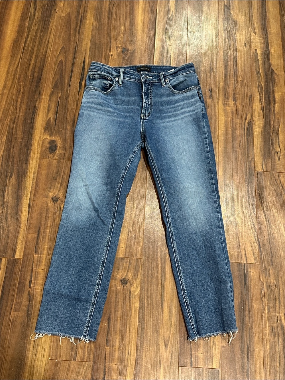 Silver Most Wanted Ankle Straight Jeans